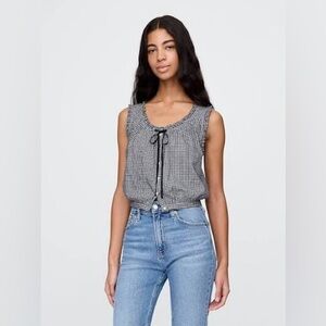 Gap × DÔEN Gingham Crop Tank Top Medium